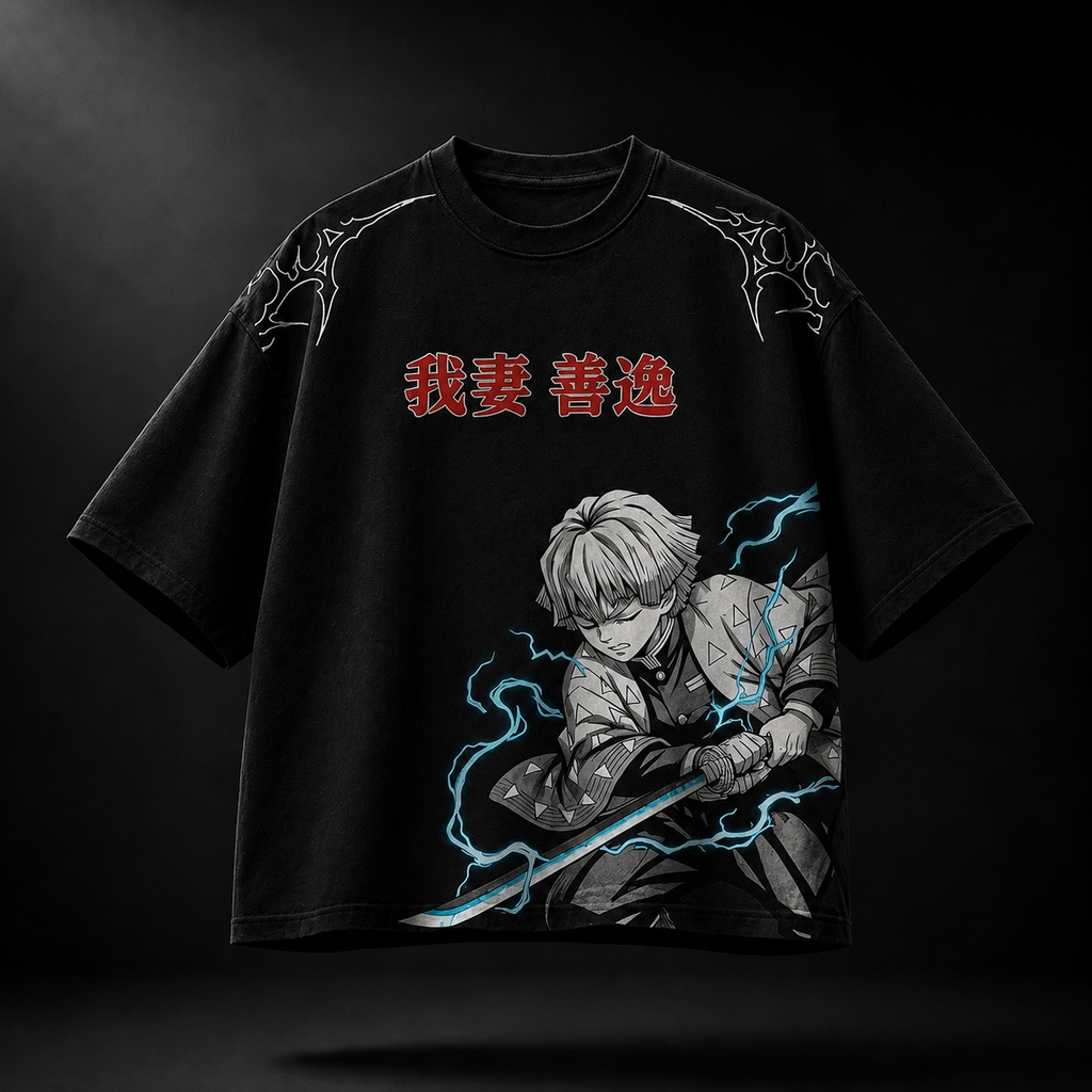 Anime Oversized Downshoulder Tshirt