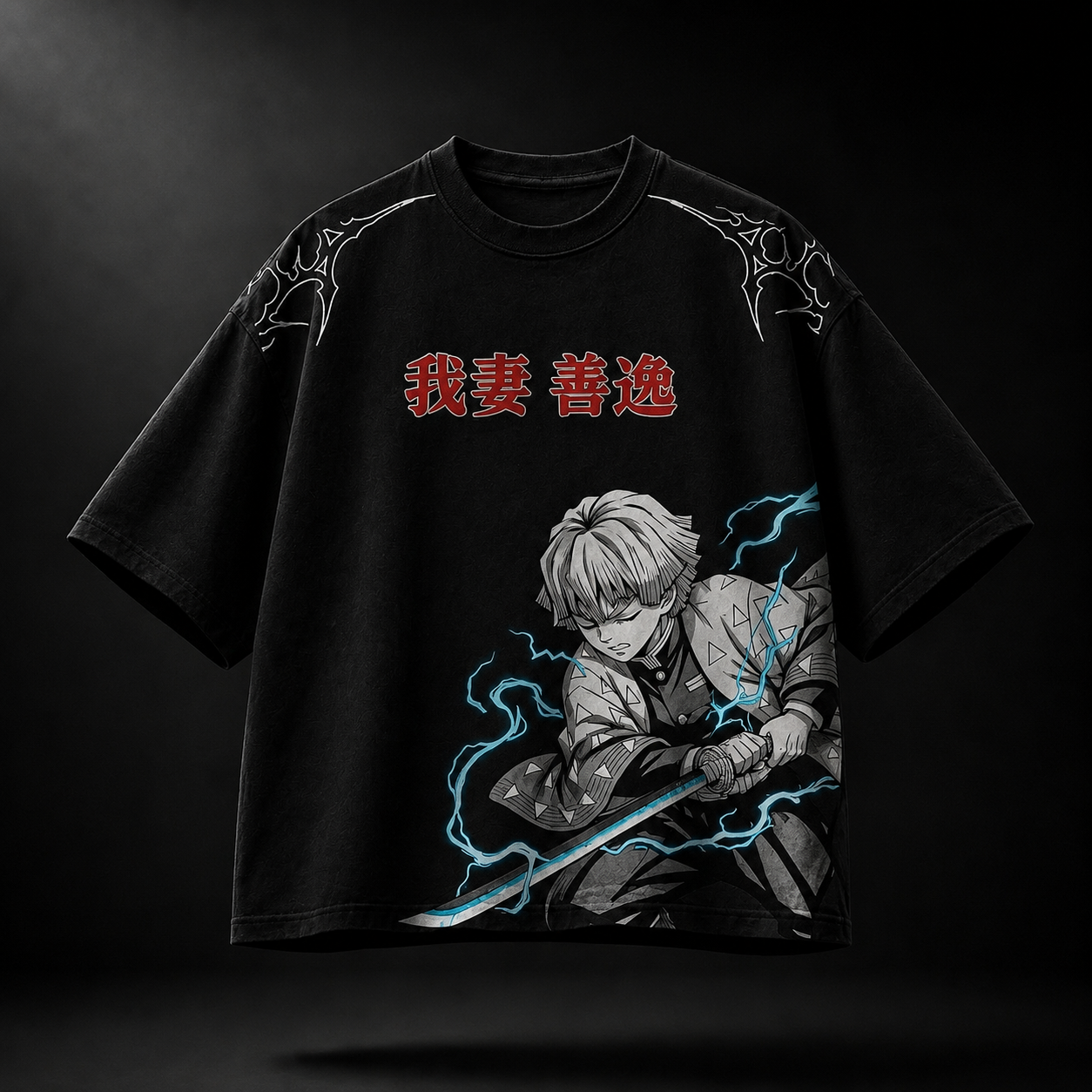 Anime Oversized Downshoulder Tshirt